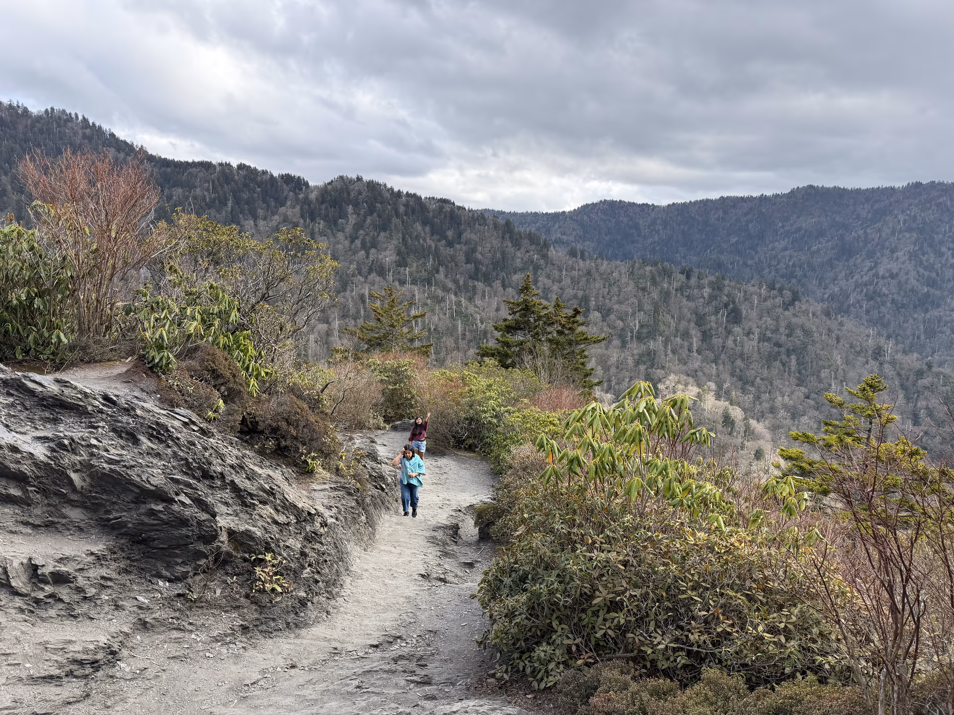 Mountain view from the Alum Cave Trail near Inspiration Point