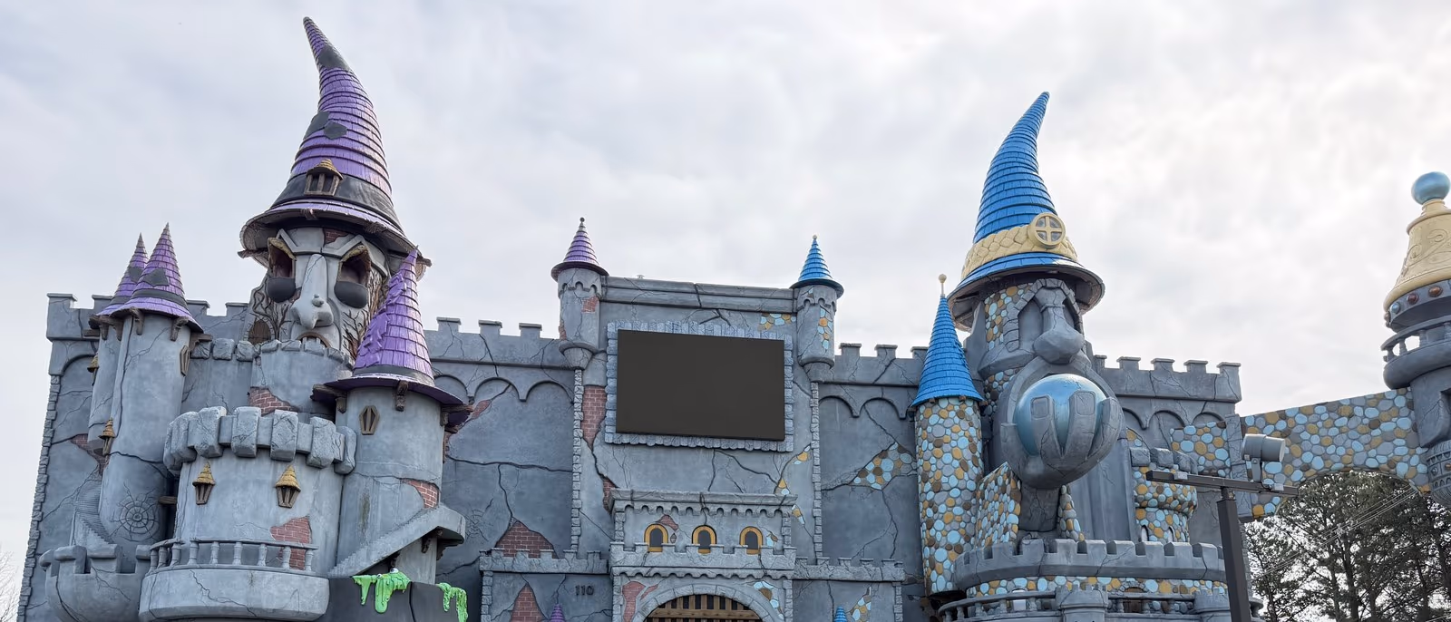 Castle-themed attraction facade in Pigeon Forge